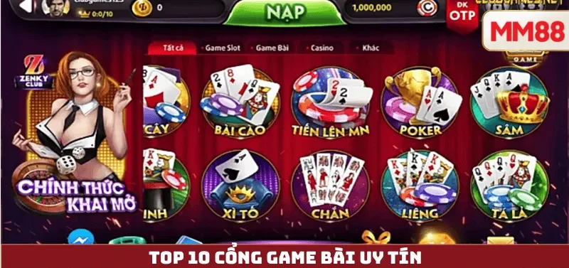 top 10 cổng game bài uy tín